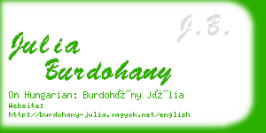 julia burdohany business card